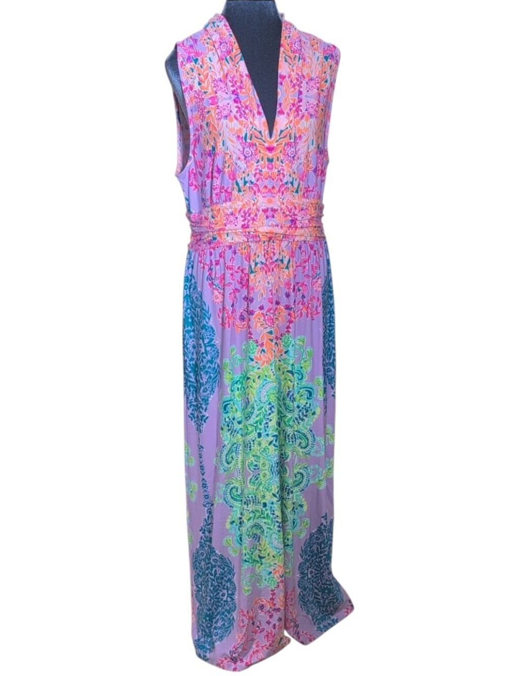 Lilly Pulitzer Pearce Maxi Dress in Multi Sunshine Vibes Size XL